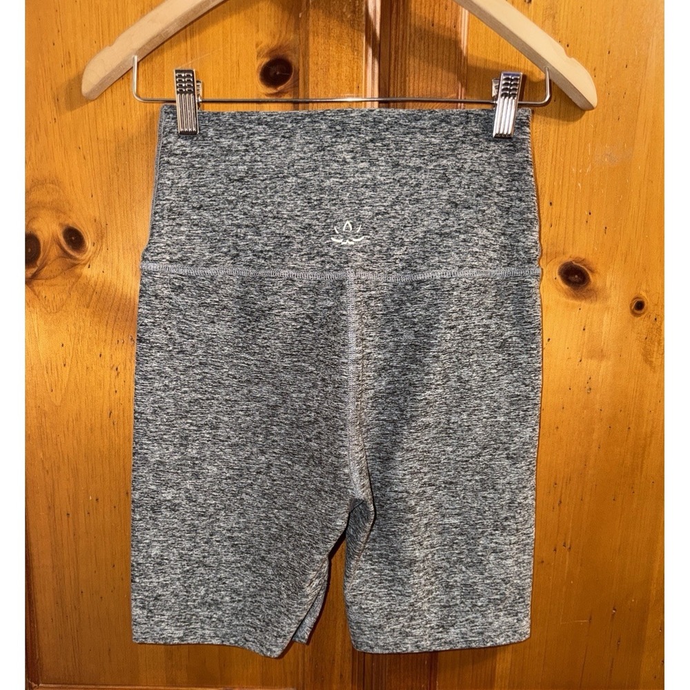 Beyond Yoga Biker Shorts Spacedye High Waisted Gray Yoga Run SD5054 Women's L - Picture 2 of 11